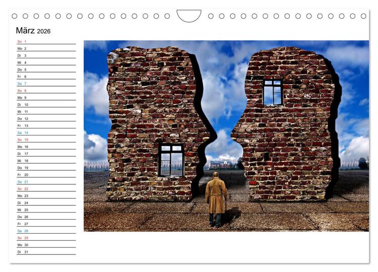 Produktbild: PHANTASTISCHER REALISMUS - SURREALE WELTEN (Wandkalender 2026 DIN A4 quer), CALVENDO Monatskalender