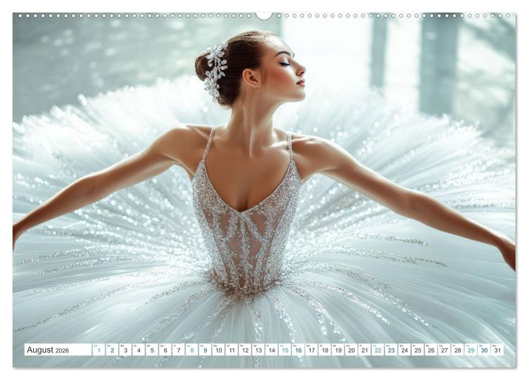 Produktbild: Ballerinas in Diamanten (Wandkalender 2026 DIN A2 quer), CALVENDO Monatskalender