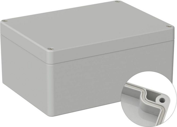 Produktbild: TRU COMPONENTS ABS 330801 5U 5U330801 Industrie-Geh&auml;use 160 x 120 x 75 ABS Lichtgrau (RAL 7035) 1 St.