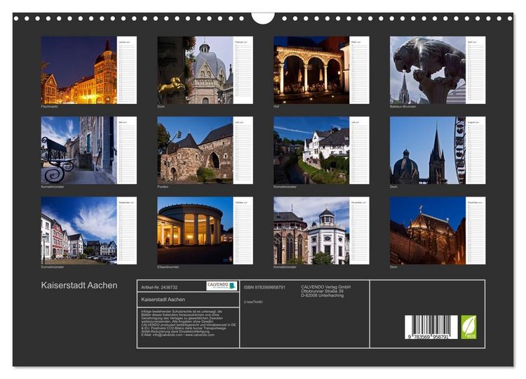 Produktbild: Kaiserstadt Aachen (Wandkalender 2027 DIN A3 quer), CALVENDO Monatskalender