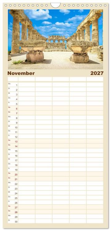 Produktbild: Familienplaner 2027 - Magna Graecia - Griechische antike St&auml;tten in S&uuml;ditalien mit 5 Spalten (Wandkalender, 21 x 45 cm) CALVENDO