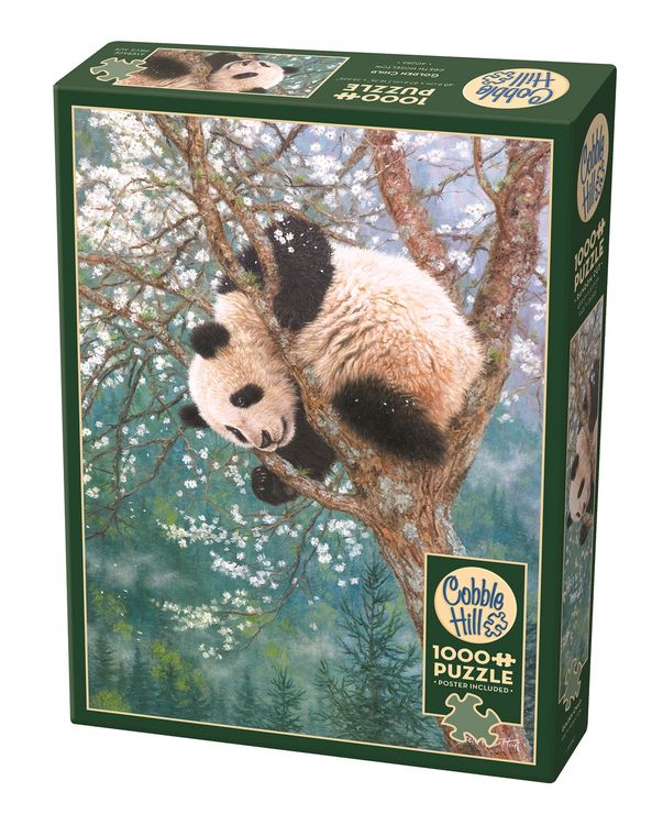 Produktbild: COBBLE HILL PUZZLES - Gl&uuml;cklicher Panda 1000 Teile