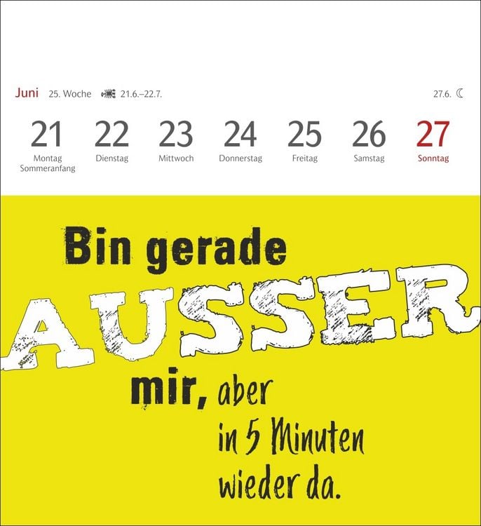Produktbild: Typo-Spr&uuml;che-Kalender Postkartenkalender 2027 - Wochenkalender mit 53 Postkarten