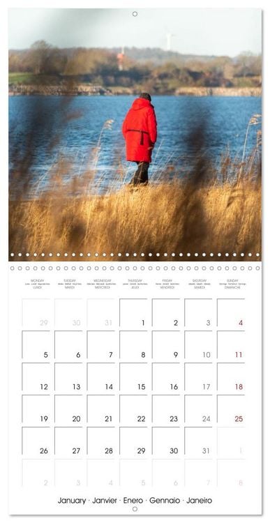 Produktbild: L&rsquo;Allemagne du Nord &ndash; Dunes, vent et la vaste mer (Calendrier mural carr&eacute; 2026 30x30 cm) Calendrier double avec une page pour vos prises de notes