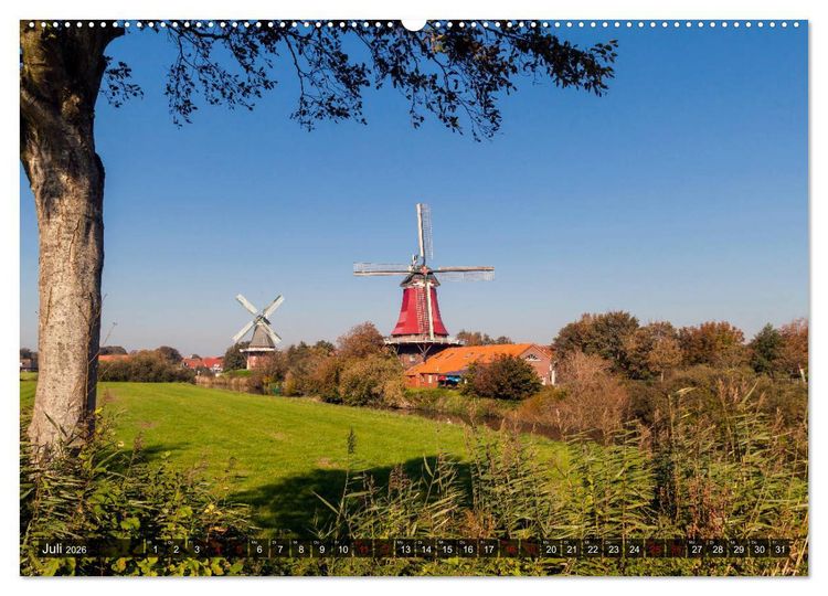 Produktbild: KRUMMH&Ouml;RN Achtzehn Warfend&ouml;rfer plus ein Fischerdorf (hochwertiger Premium Wandkalender 2026 DIN A2 quer), Kunstdruck in Hochglanz