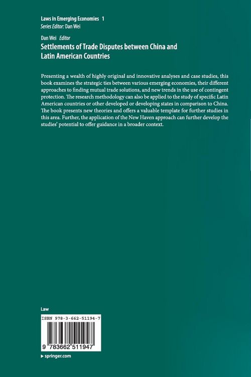 Produktbild: Settlements of Trade Disputes between China and Latin American Countries