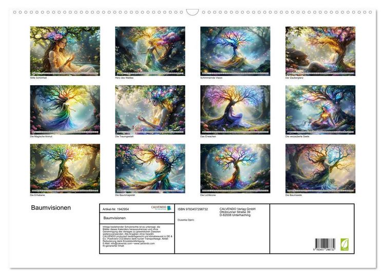 Produktbild: Baumvisionen (Wandkalender 2026 DIN A2 quer), CALVENDO Monatskalender