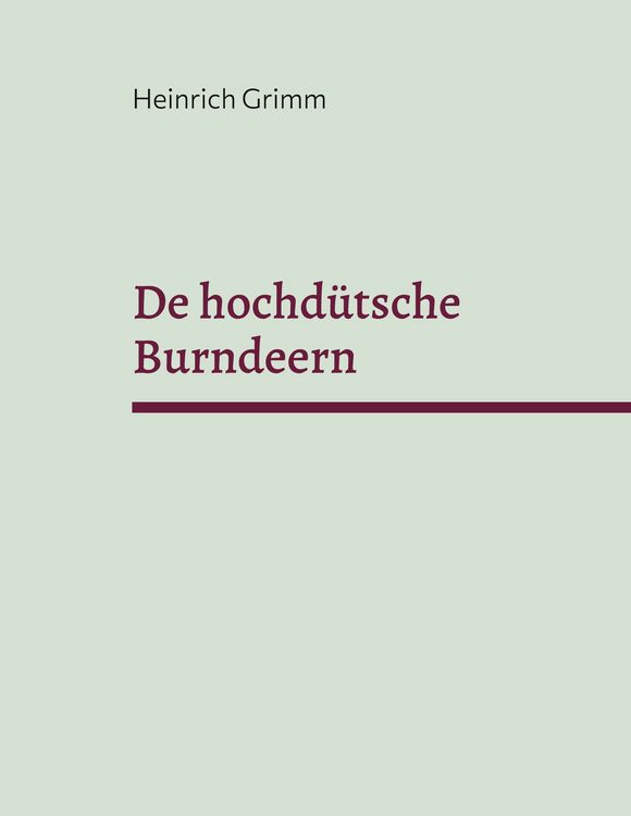 Produktbild: De hochd&uuml;tsche Burndeern
