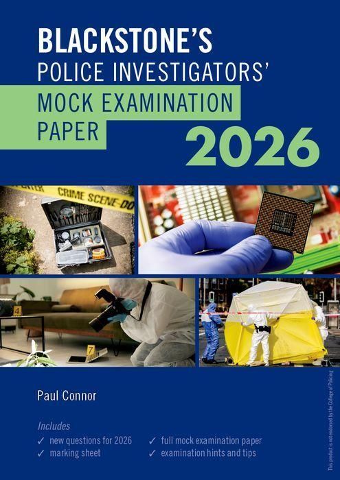 Produktbild: Blackstone's Police Investigators' Mock Exam 2026