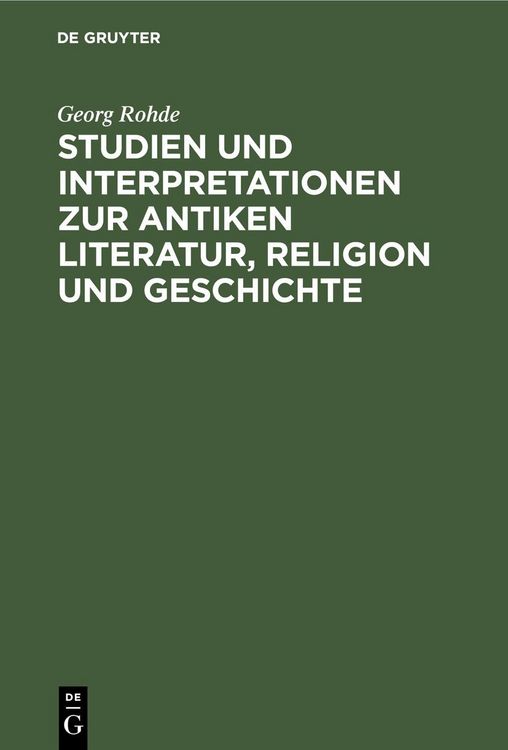 Produktbild: Studien und Interpretationen zur antiken Literatur, Religion und Geschichte