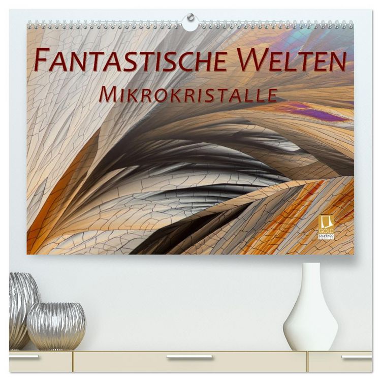 Produktbild: Fantastische Welten Mikrokristalle (hochwertiger Premium Wandkalender 2026 DIN A2 quer), Kunstdruck in Hochglanz