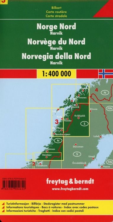 Produktbild: Norwegen Nord - Narvik, Autokarte 1:400.000
