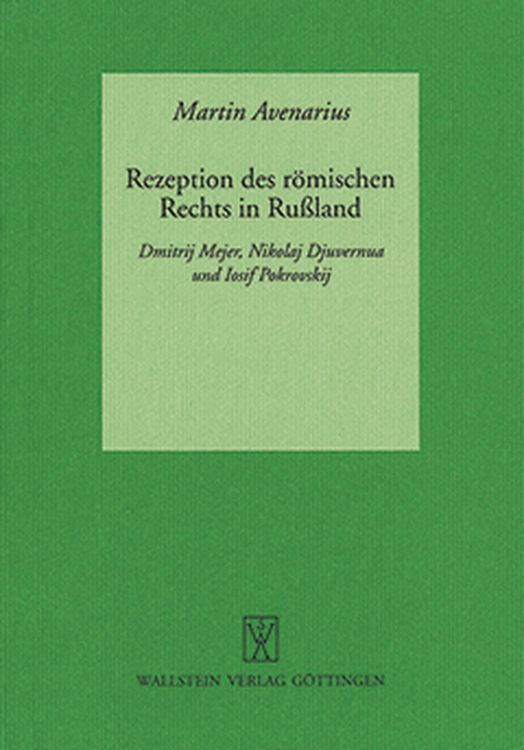 Produktbild: Rezeption des r&ouml;mischen Rechts in Ru&szlig;land