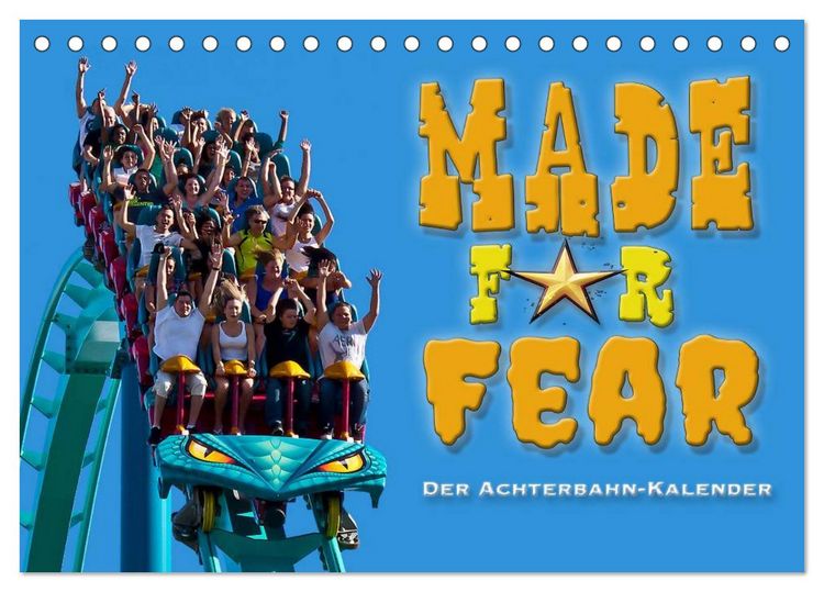 Produktbild: Made for Fear - Der Achterbahnkalender (Tischkalender 2026 DIN A5 quer), CALVENDO Monatskalender