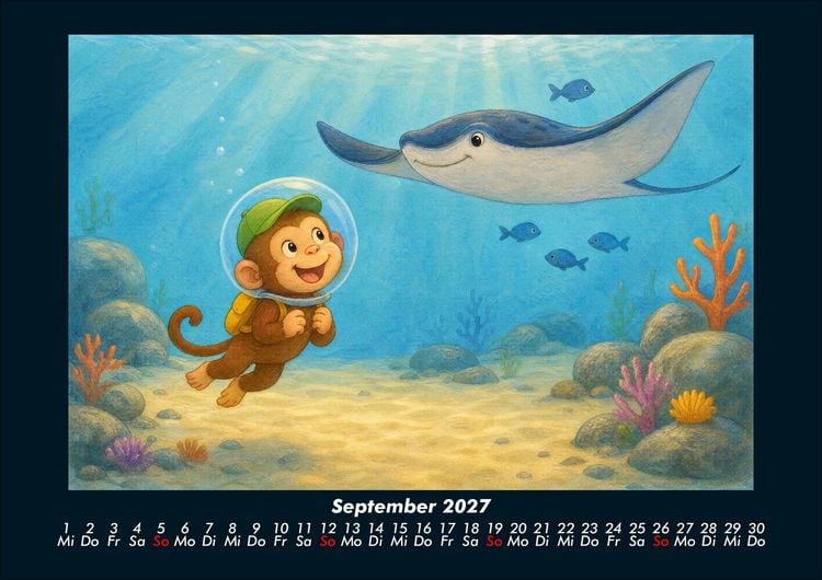 Produktbild: Milos Abenteuer in der Unterwasserwelt 2027 Fotokalender DIN A4