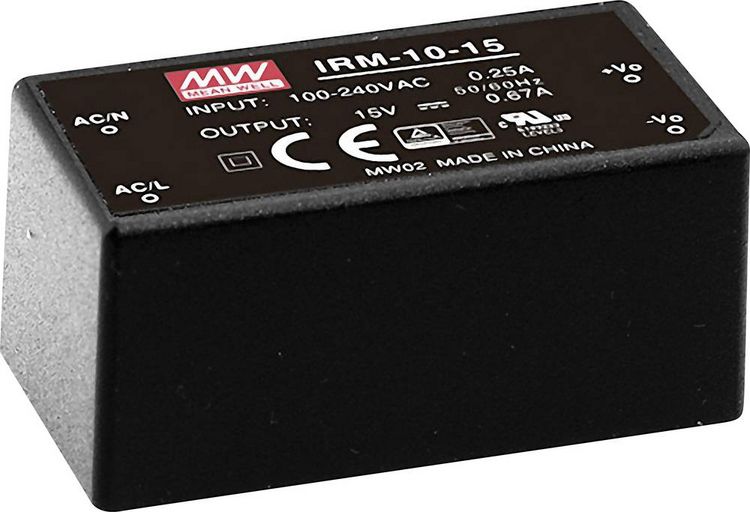 Produktbild: Mean Well MW IRM-10-24 AC/DC-Printnetzteil 24 V/DC 0.42A 10W