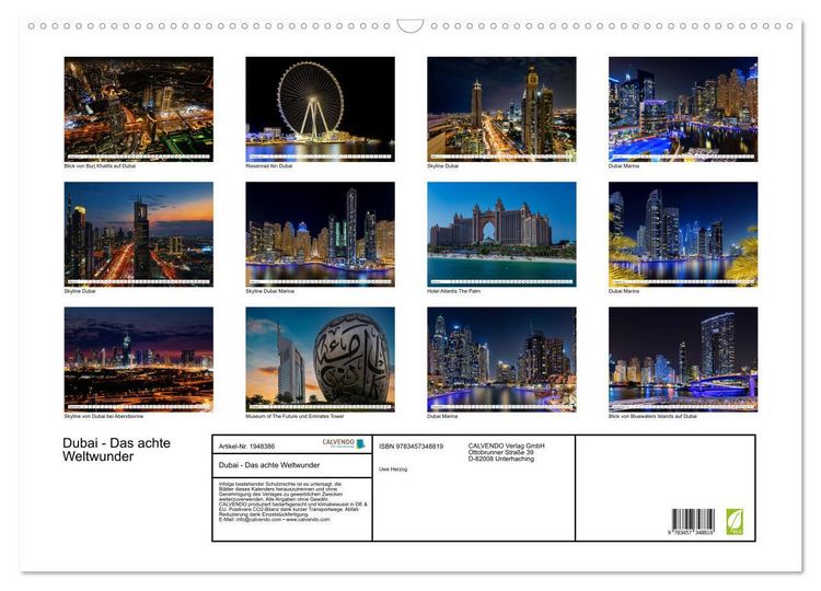 Produktbild: Dubai - Das achte Weltwunder (Wandkalender 2026 DIN A2 quer), CALVENDO Monatskalender