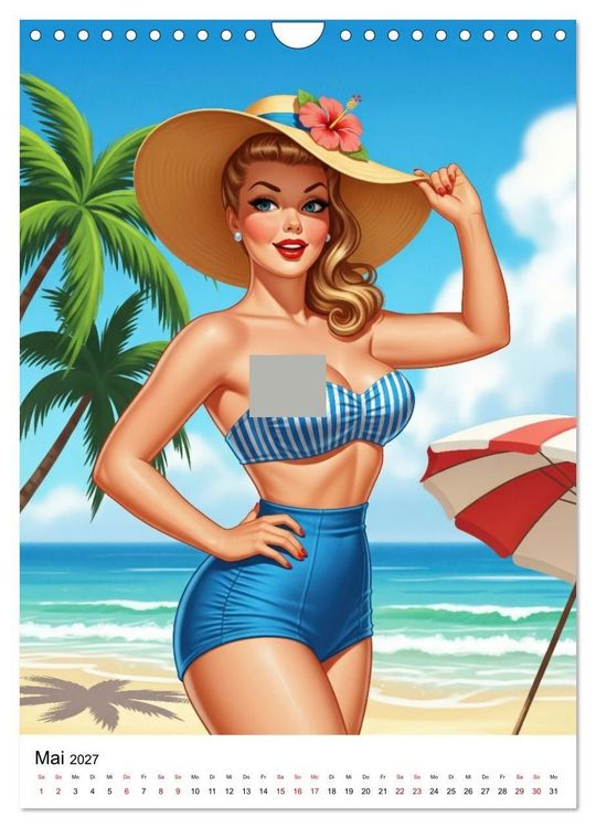 Produktbild: Charme & Kurven: Die Pin-ups der Golden 50s (Wandkalender 2027 DIN A4 hoch), CALVENDO Monatskalender