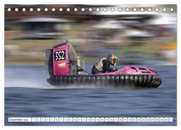 Produktbild: Hovercraft Formel 1 Weltmeisterschaft (Tischkalender 2026 DIN A5 quer), CALVENDO Monatskalender