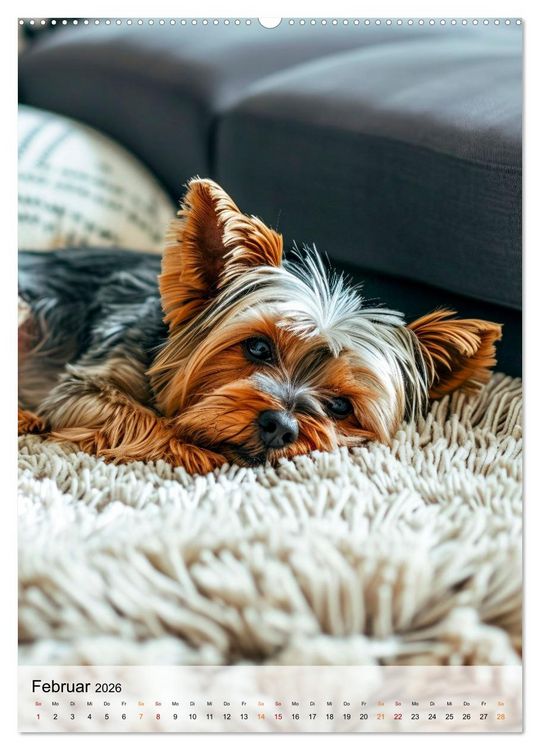 Produktbild: Yorkshire Terrier - ein Hund mit starkem Charakter (Wandkalender 2026 DIN A2 hoch), CALVENDO Monatskalender