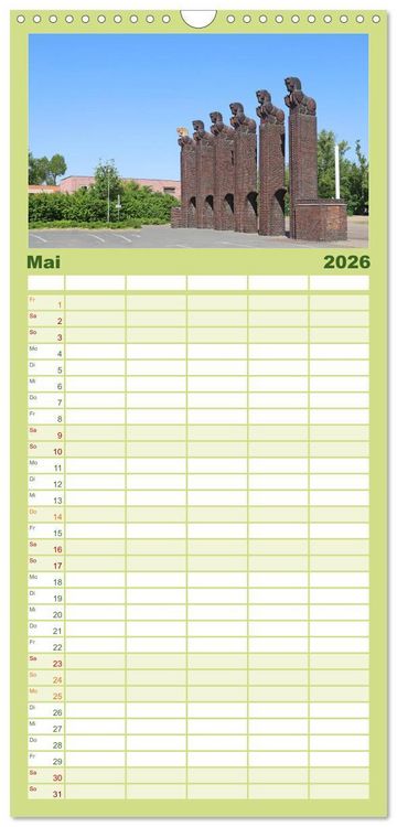 Produktbild: Familienplaner 2026 - Magdeburger Ansichten mit 5 Spalten (Wandkalender, 21 x 45 cm) CALVENDO