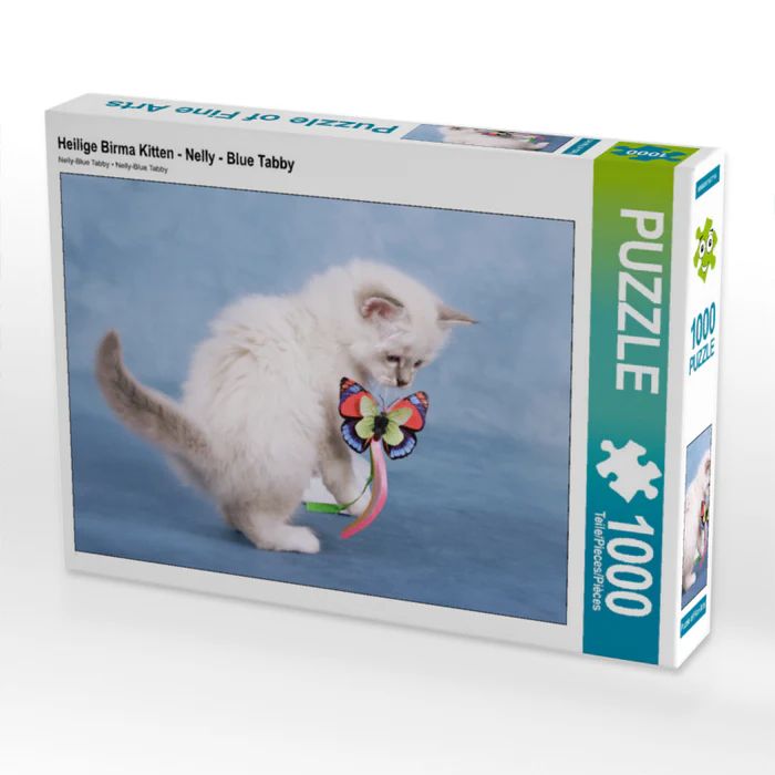 Produktbild: CALVENDO Puzzle Nelly - Blue Tabby | 1000 Teile Lege-Gr&ouml;&szlig;e 64x48cm Foto-Puzzle f&uuml;r gl&uuml;ckliche Stunden