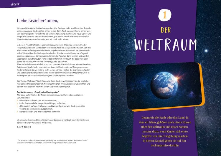 Produktbild: Projektreihe Kindergarten - Der Weltraum