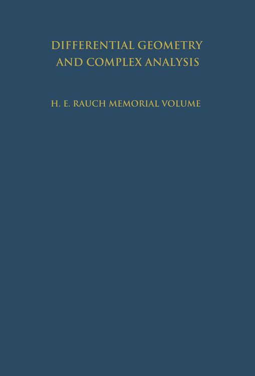 Produktbild: Differential Geometry and Complex Analysis