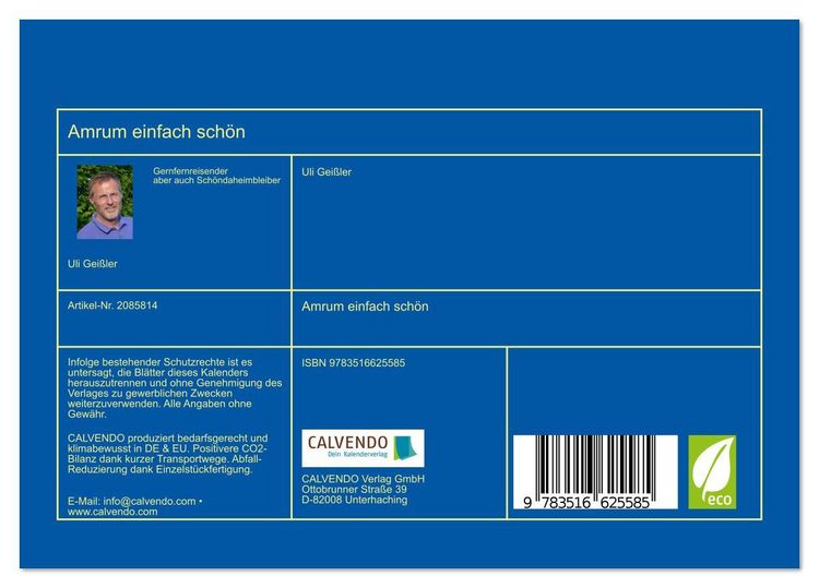 Produktbild: Amrum einfach sch&ouml;n (Tischkalender 2026 DIN A5 quer), CALVENDO Monatskalender