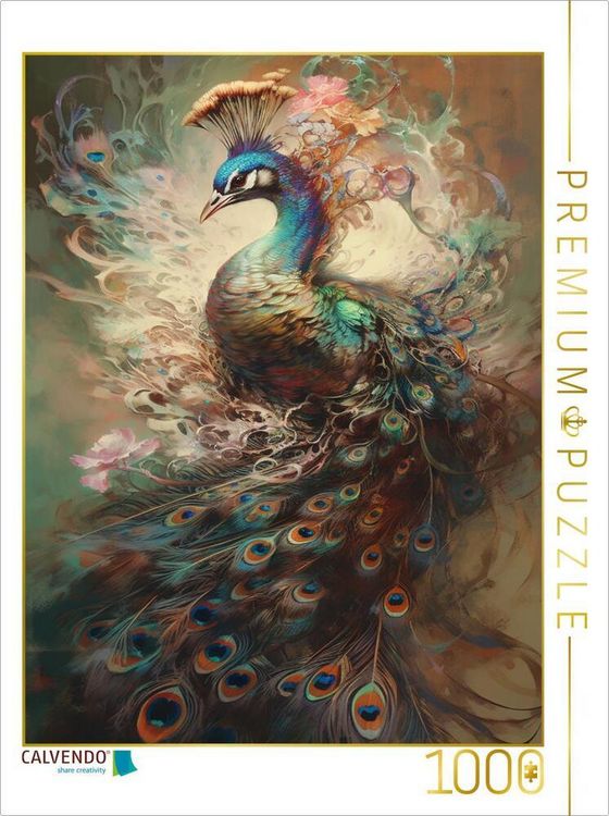 Produktbild: CALVENDO Puzzle Ein Motiv aus dem Kalender Malerische Pfaue | 1000 Teile Lege-Gr&ouml;&szlig;e 64x48cm Foto-Puzzle f&uuml;r gl&uuml;ckliche Stunden