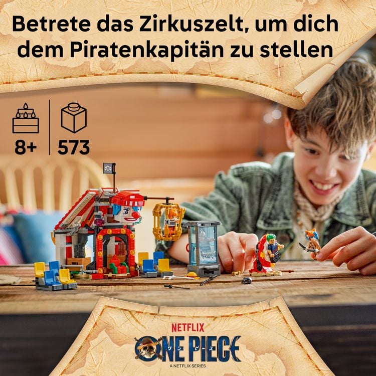 Produktbild: LEGO ONE PIECE 75637 Zirkuszelt von Buggy dem Clown, Spiel ab 8 Jahren