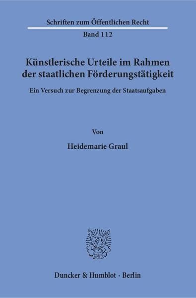 Produktbild: K&uuml;nstlerische Urteile im Rahmen der staatlichen F&ouml;rderungst&auml;tigkeit.