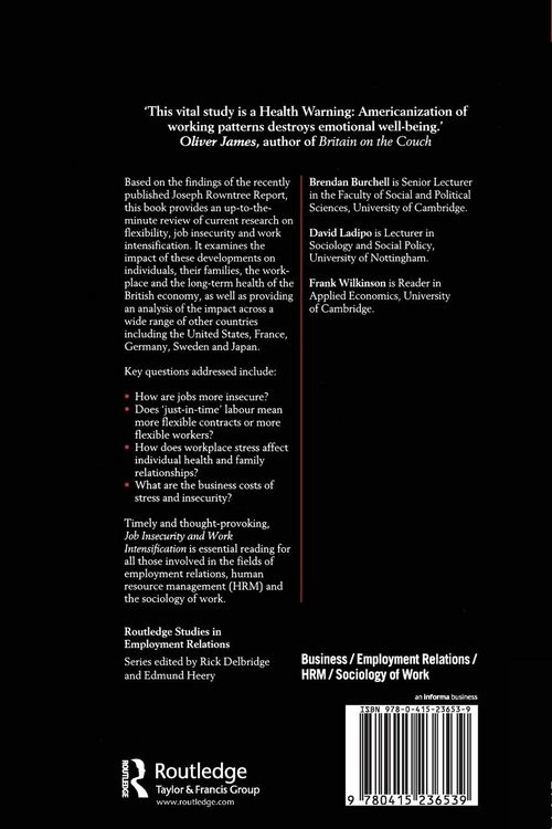 Produktbild: Job Insecurity and Work Intensification