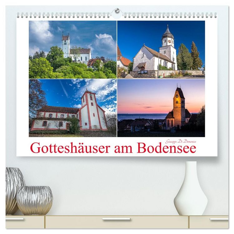 Produktbild: Gottesh&auml;user am Bodensee (hochwertiger Premium Wandkalender 2026 DIN A2 quer), Kunstdruck in Hochglanz
