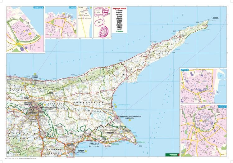 Produktbild: freytag & berndt Stra&szlig;enkarte Zypern 1:150.000