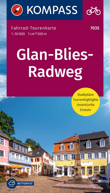 Produktbild: KOMPASS Fahrrad-Tourenkarte Glan-Blies-Radweg 1:50.000
