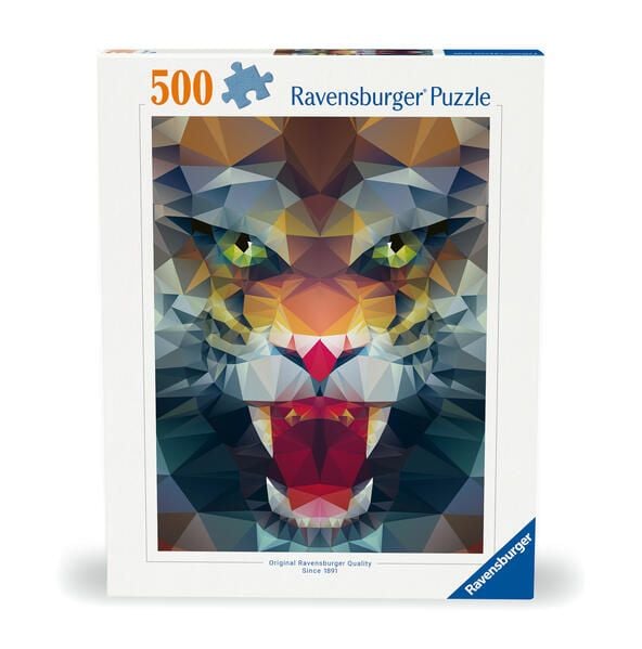 Produktbild: Erwachsenenpuzzle 500 Teile - L&ouml;we aus Polygonen