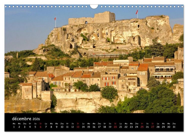 Produktbild: Les Baux de Provence Un des plus beaux villages de France (Calendrier mural 2026 DIN A3 vertical), CALVENDO calendrier mensuel
