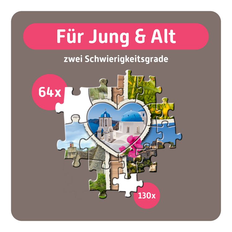 Produktbild: TEAMPUZZLE &ndash; Sehnsuchtsorte &ndash; 194 Teile &ndash; Seniorenpuzzle mit gro&szlig;en & kleinen Teilen