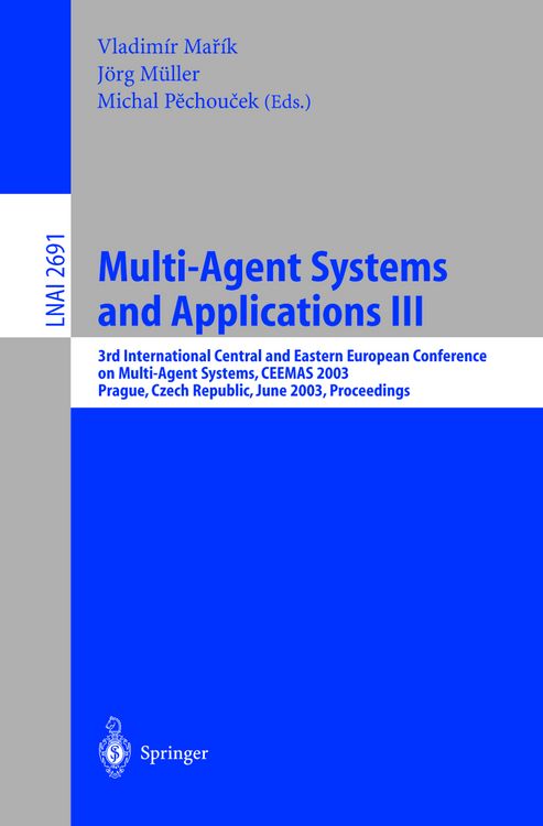 Produktbild: Multi-Agent Systems and Applications III
