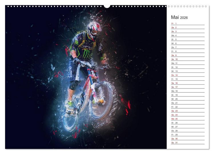 Produktbild: Downhill Explosion (hochwertiger Premium Wandkalender 2026 DIN A2 quer), Kunstdruck in Hochglanz