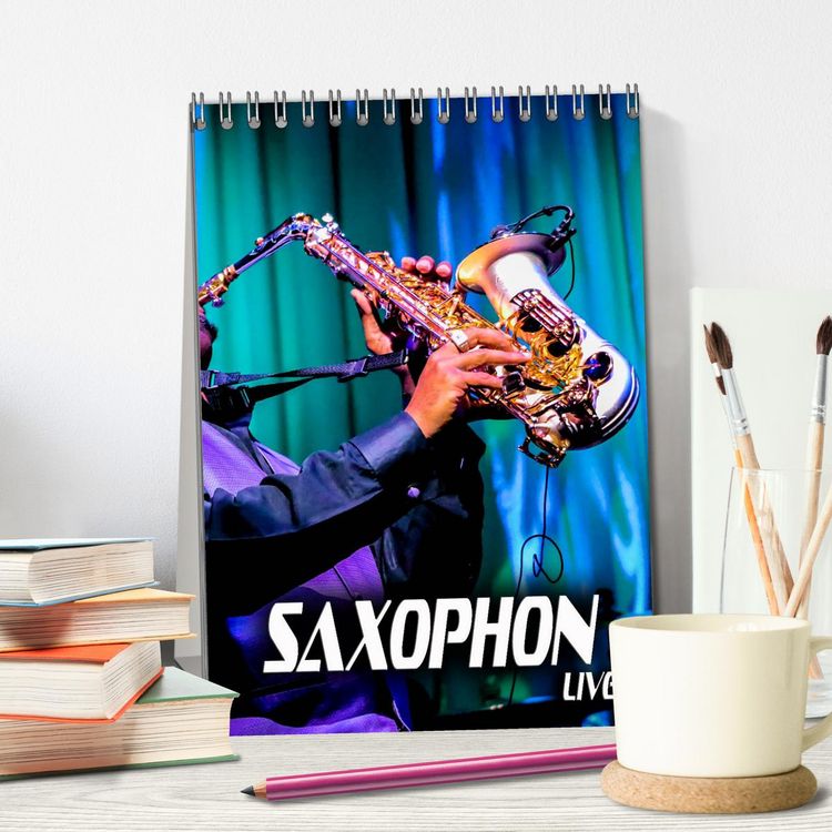 Produktbild: Saxophon live (Tischkalender 2026 DIN A5 hoch), CALVENDO Monatskalender