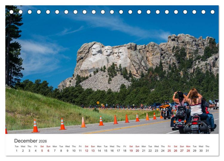 Produktbild: Sturgis - The most famous motorcycle rally in the world (Desk Calendar 2026 DIN A5 landscape), CALVENDO 12 Month DeskCalendar