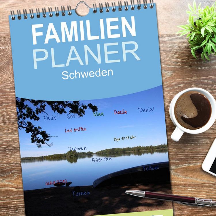 Produktbild: Familienplaner 2026 - Schweden 2026 mit 5 Spalten (Wandkalender, 21 x 45 cm) CALVENDO