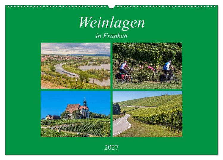 Produktbild: Weinlagen in Franken (Wandkalender 2027 DIN A2 quer), CALVENDO Monatskalender