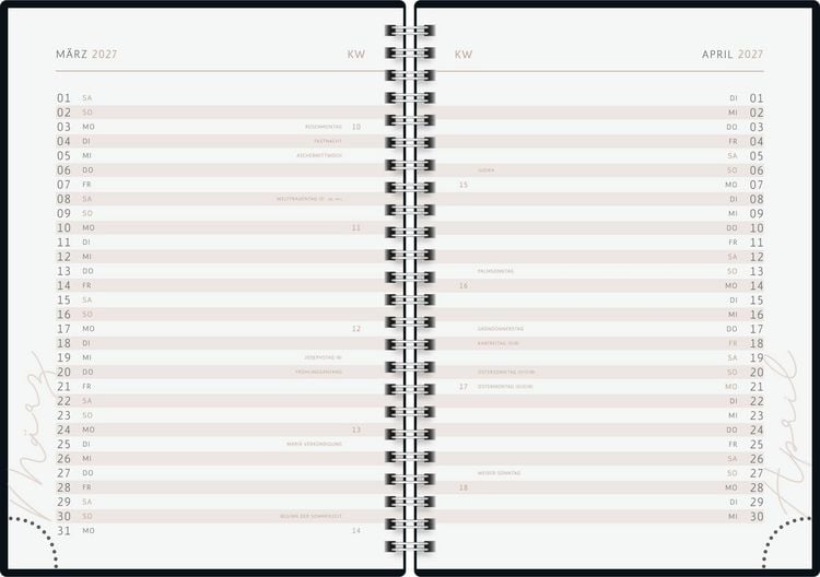 Produktbild: rido/id&eacute; 7021407017 Buchkalender Premium Young Line 2027 "Marble" A5, Papier