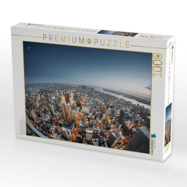 Produktbild: CALVENDO Puzzle New York City bei Nacht | 1000 Teile Lege-Gr&ouml;&szlig;e 64x48cm Foto-Puzzle f&uuml;r gl&uuml;ckliche Stunden