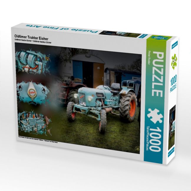 Produktbild: CALVENDO Puzzle Oldtimer Traktor Eicher | 1000 Teile Lege-Gr&ouml;&szlig;e 64x48cm Foto-Puzzle f&uuml;r gl&uuml;ckliche Stunden