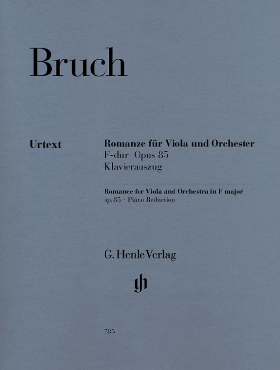 Produktbild: Max Bruch - Romanze F-dur op. 85 f&uuml;r Viola und Orchester