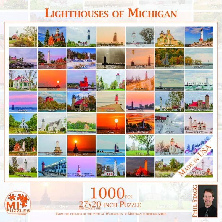 Produktbild: Lighthouses of Michigan - 1000 Piece Jigsaw Puzzle
